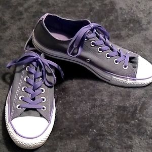 Womens purple converse shoes  size 10